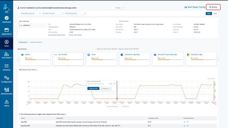 AI-assisted zero trust troubleshooting.